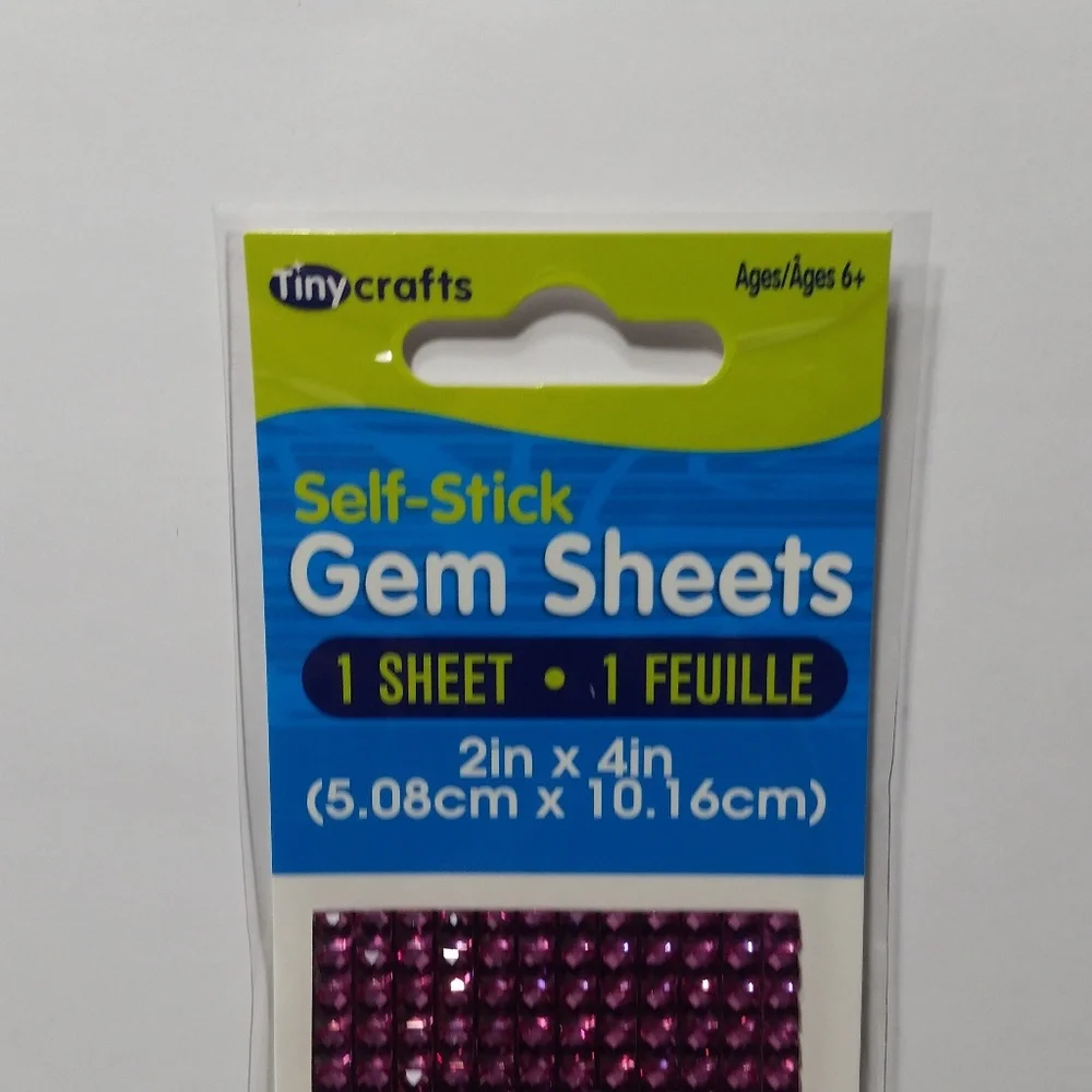 Self Stick Gem Sheets Pink 10 Sheets Tiny Crafts